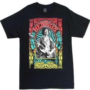 Jimi Hendrix Mens Black Short Sleeve T-Shirt